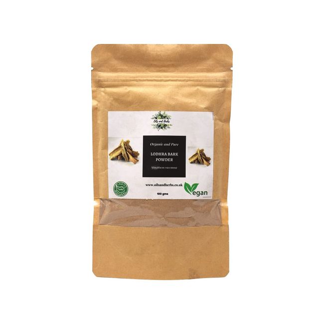 Clean Organic Lodhra Bark Powder- Symplocos Racemosa-100% Pure and Natural (100)