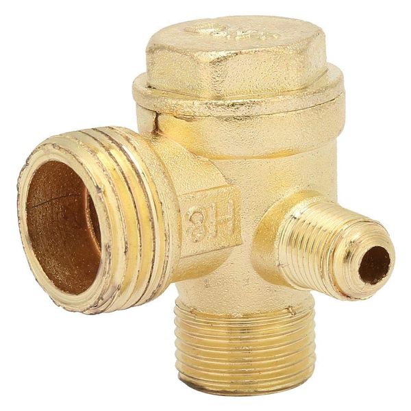 Check Valve Air Compressor, Brass Check Valve, Air Compressor Three-Way One-Way Check Valve, For Tube Connection, Air, 9.5-10mm 16-16.5Mm 20-20.5mm