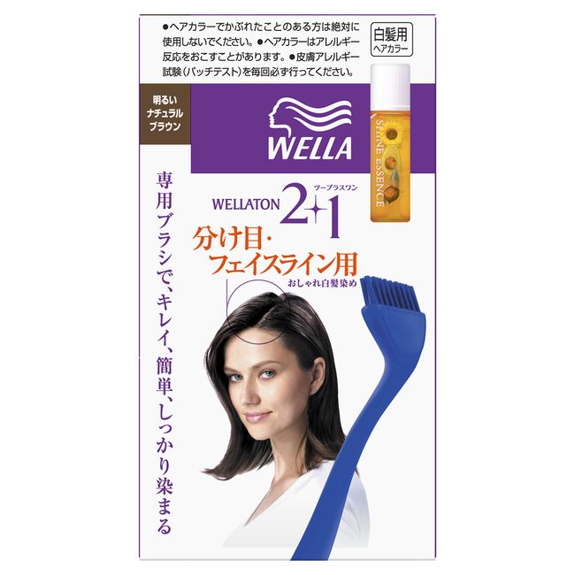 Wera Tone 2+1 For Parts/Faceline, Bright Natural Brown (Quasi-Drug) (Stylish Dye for Gray Hair)