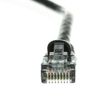 Pack of 5 Cables Snagless 2 Foot Cat5e Black Network Ethernet Patch Cable