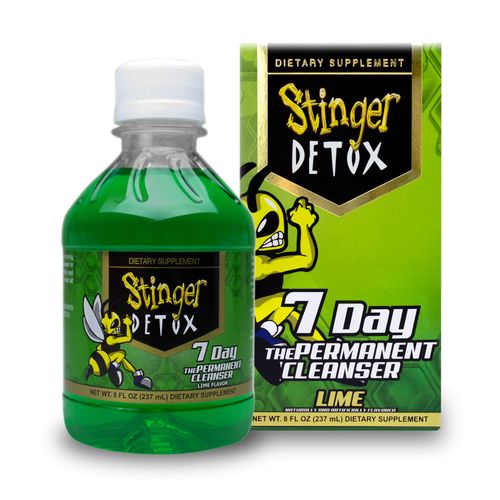 Stinger Detox 7-Day Permanent Drink – Lime Flavor – 8 FL OZ
