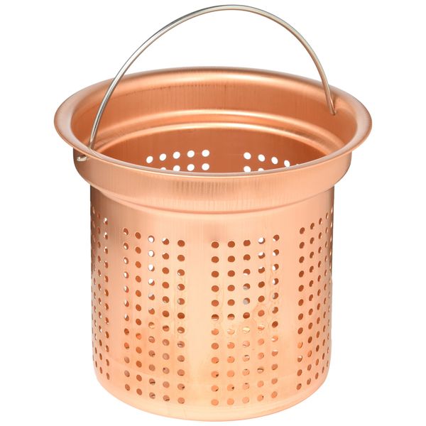 Wahei Freiz SUI Gut SUI-6091 Drain Strainer, Sink Accessory, Pure Copper, Deep Type, 4.7 inches (12 cm), Made in Japan