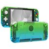 eXtremeRate Gradient Translucent Green Blue DIY Replacement Shell for Nintendo Switch Lite, NSL Handheld Controller Housing w/Screen Protector, Custom Case Cover for Nintendo Switch Lite
