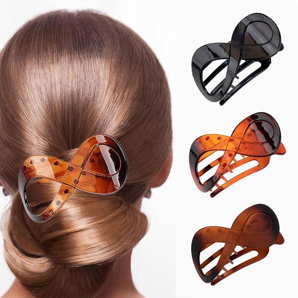 ASYKNM 3 Pcs Haarspangen Damen Schildpatt Haarklammer Groß, rutschfest Haarklammern Französisch Hair Clip, Elegant Haarschmuck Mädchen