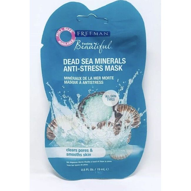 Freeman Feeling Beautiful Facial Anti-Stress Mask Dead Sea Minerals (pack of 3)