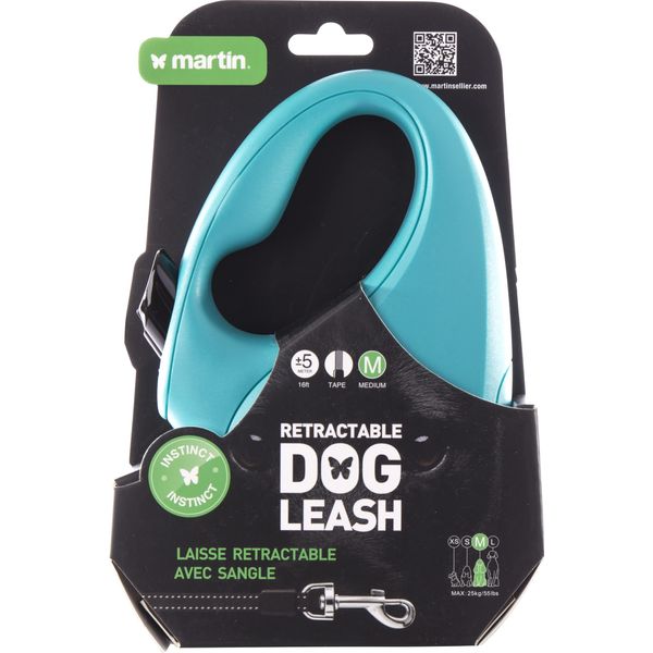 martin Retractable Lead Medium Tape 5m Blue