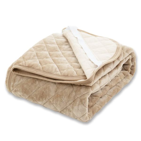 Sylphease Mattress Pad, Single, Reversible, 100% Cotton, Towel Cloth, Flannel, All Seasons, Warm, Washable, Fall, Winter, 39.4 x 80.7 inches (100 x 205 cm) Beige