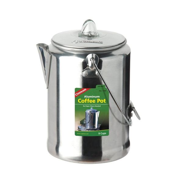 Coghlan's 9-Cup Aluminum Coffee Pot, Silver