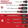 ARROW 8PIECE Magnetic Screwdriver Set Stubby Screwdriver Phillips Flat Head Tips