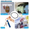 PATIKIL 4.3 Inch Length Wire Keychain Cable, 12 Pack Stainless Steel Key Ring Loop, Black