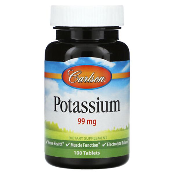 Potassium, 99 mg, 100 Tablets