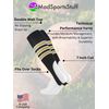 MadSportsStuff Baseball Stirrups Pattern D (Black/Vegas Gold/White, Medium)