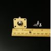 Plastic Plate Guitar Output Jack Socket,Square/Cream