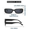 FSMILING 4 Pack Multipack Sunglasses - Mens & Womens Black Retro Square & Rectangle Sunglasses