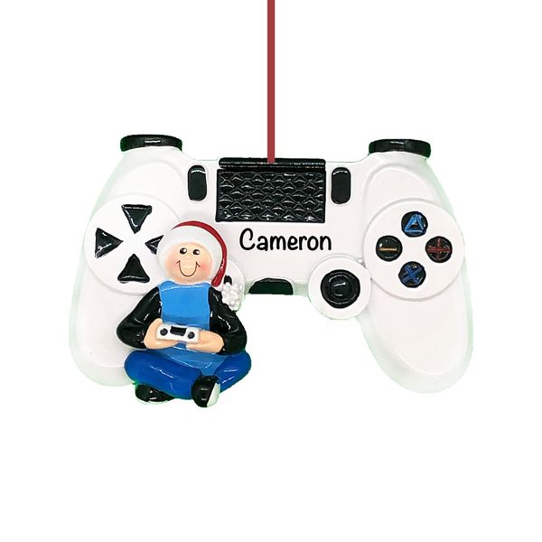 Personalised Video Game Controller Ornament, Games Console Ornament, Gamer Ornaments for Christmas Tree, Gaming Decorations, Gamer Stocking Stuffers for Guys, Little Boys, Grandson Gifts