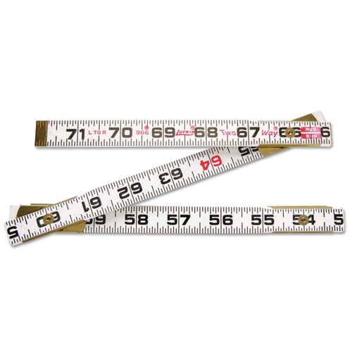 Lufkin 966N Red End Two Way Rulers, 6', Wood