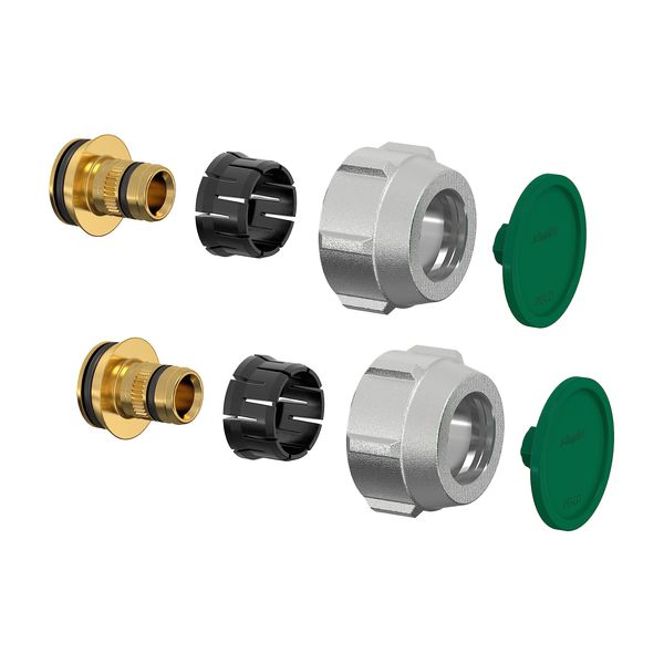 Simplex Klemmverschraubung-Set A3, Anschluss-Set, klemmverschraubung set, Kunststoff-Klemmring und Tülle, O-Ring-Dichtung auf der Tülle, mit Festanschlag, 16x2 F11405