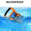 HEETA Waterproof Fish Scale Digital with Backlit LCD Display, 110lb/50kg Portable Hanging Scale Fishing Scale for Home and Outdoor, Measuring Tape and 2 AAA Batteries Included (Orange)