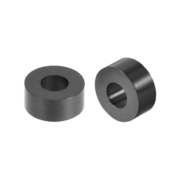 sourcing map ABS Round Spacer Washer 3.2mm ID 7mm OD 3mm Length for M3 Screws Block Black 250Pcs, for 3D Printer TV Wall Mount Outlet Pegboard Motorbike