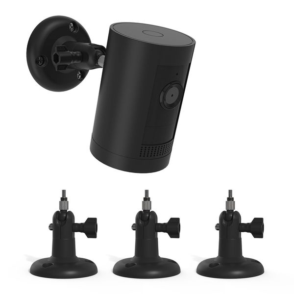 HOLACA 3-Pack Camera Mount for Stick Up Cam/Pro/Indoor Cam/Wyze Cam/Eufy Cam/Arlo Cameras, Suitable for All Cameras with Standard 1/4 Thread Holes (Black)