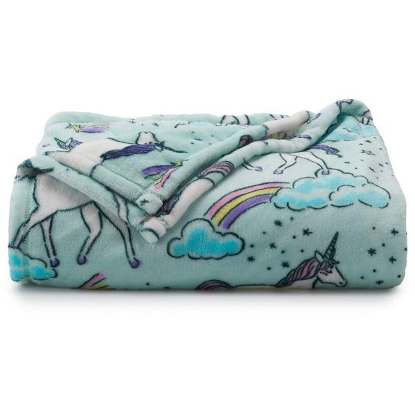 The Big One Supersoft Micro Plush Throw (Unicorn)