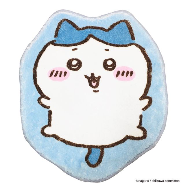 Moripiro 4621037 Entrance Mat, Indoor, Chiikawa, Bee Wall, Blue, 15.0 x 17.7 inches (38 x 45 cm), Official Character Goods, Cute, Fluffy, Thick, Anti-Slip,