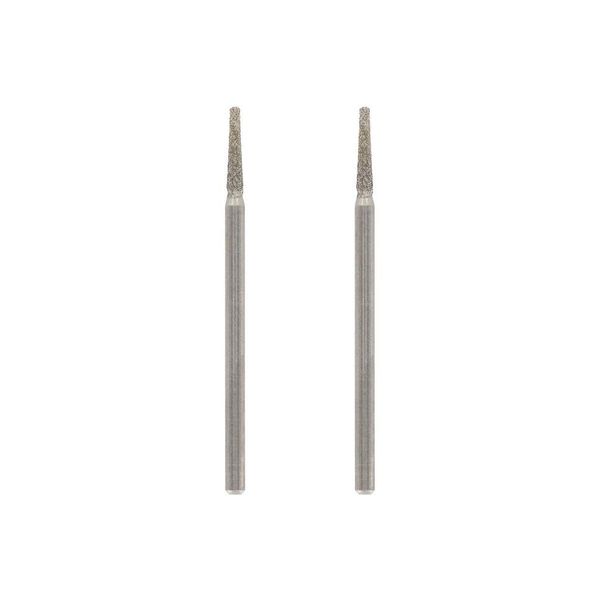 Dremel 7134 Diamond Flat Head Points, Accessory Set 2-pack with 2.0 mm Bits for Engraving, Carving and Cutting