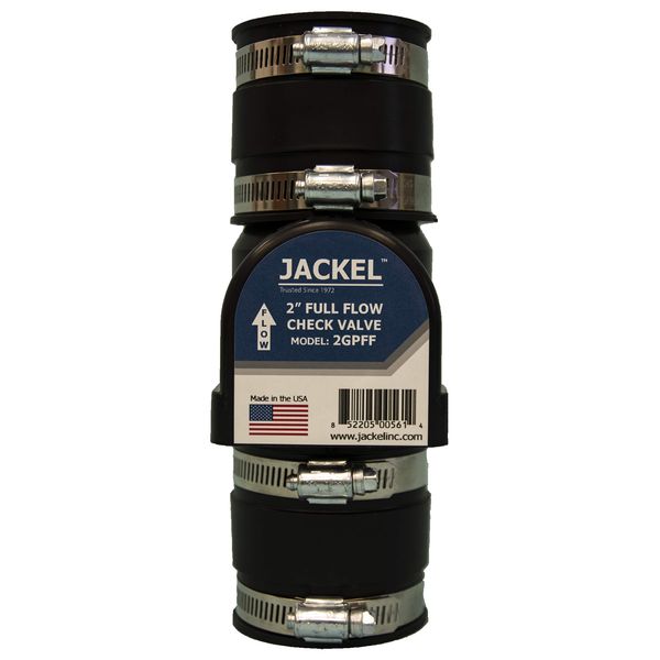 Jackel Sewage Check Valve (Model: 2GPFF) Black