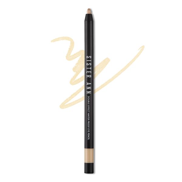 Sister Ann Waterproof Eyeliner Pencil Korean Cosmetics High-Density Eyeshadow 2-in-1 Built-in Sharpener 0.4 oz. (0.5 g) 05_Champagne Gold