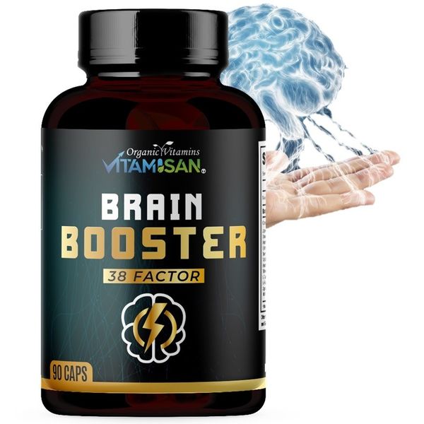 Brain Booster 38 Factor 90 Caps Focus Memory Clarity Energy Supplement Natural
