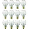 12Pack 10G11 Replacement Light Bulbs, Clear Globe, 10W, 2600K, 65LM, E12, 120V