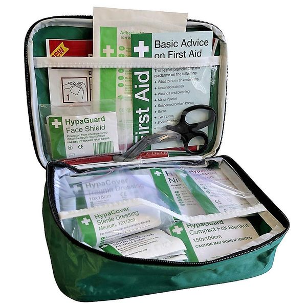 Travel and Motoring First Aid Kit BS 8599-1: 2019 Compliant (Soft Bag)