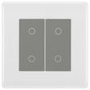 BG Nexus White Moulded Double Secondary Touch Dimmer Switch - Grey Insert