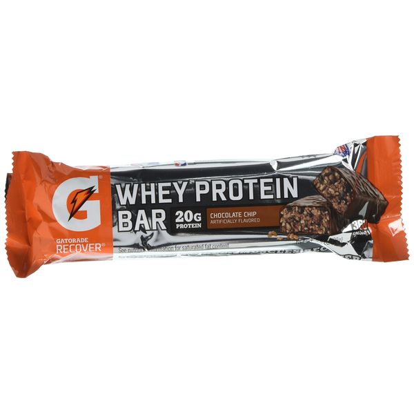 Gatorade Whey Protein Recover Bars, Chocolate Chip, 2.8 Ounce (6 Count)