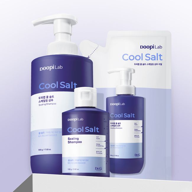 Dr.G Scalp Lab Cool Salt Scaling Shampoo 500g+Refill 500g+100g