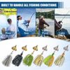 Spinner Angelköder Hechtköder, Spinnerbait Jig Köder Angel Set Kunstköder Blinker Set Fischköder für Hecht Forelle Angeln Barsch