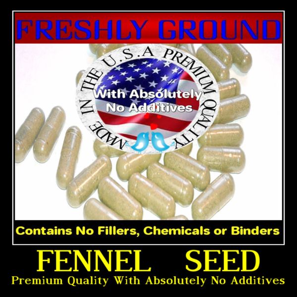FENNEL SEED With Absolutely No Additives High Potency 100 Vegetarian Capsules