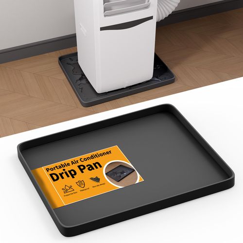 LBG Products Portable Air Conditioner Drip Tray Condensate Drip Pans for 5000-14000 BTU Portable AC Units,Portable AC Drip Pan Catch & Prevent Spills or Leaks from Air Conditioners (Black)