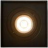 CGC Lighting Modern Ceiling Spotlight Cylinder Surface Mount Adjustable Tilt Downlight GU10 (Black, Square)