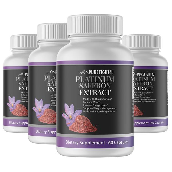 Platinum Saffron Extract - 4 Bottles 240 Capsules