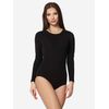 Merry Style Damen Langarm Body MS-114 (Schwarz, S)