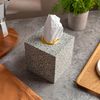 DizzyBee Tissue Box Holder Cube (Green, William Morris) Tissue Box Covers Square Tissue Holder