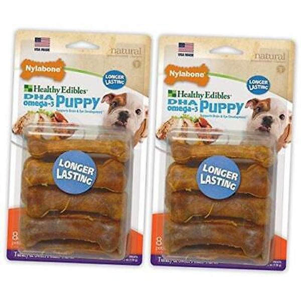 2 Pack of Healthy Edibles Turkey and Sweet Potato Puppy Chew Treats, 8 Treats