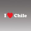 (2x) I Love Chile - White - Sticker - Decal - Die Cut