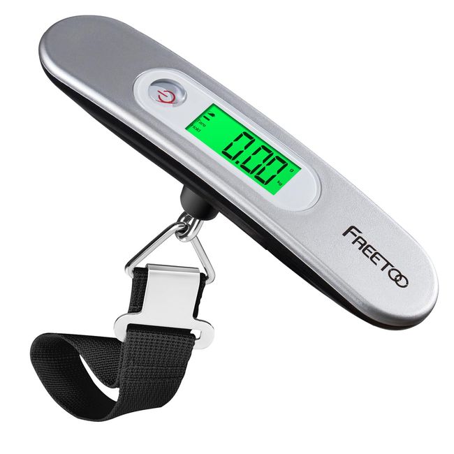 FREETOO Travel Luggage Scale, 2nd Generation Chip, For LCC, Portable, Stylish, Measuring Device, Digital, Lightweight, Tare Function (Gray)