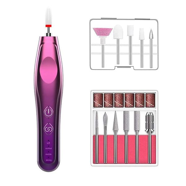 Electric nail machine, nail care, nail polishing, callus removal, cuticle treatment, gel nail removal, 4-speed adjustable, forward and reverse high-speed rotation, low noise, low vibration, salon, home, USB powered