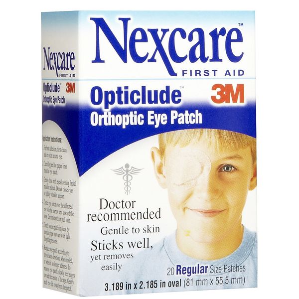 Nexcare Opticlude Orthoptic Eye Patches Regular 20 Each