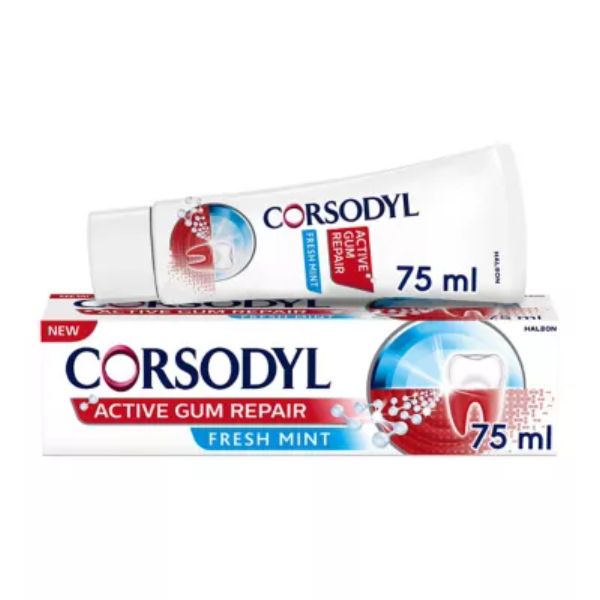 Corsodyl Active Gum Repair, Toothpaste for Bleeding Gums, 75 ml