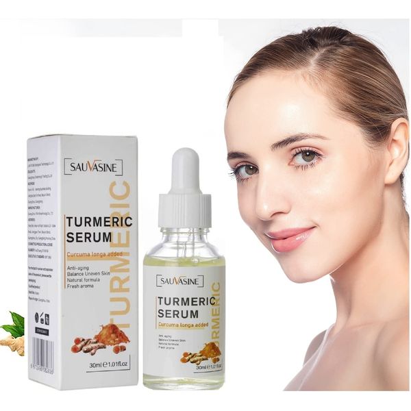 2022 New Turmeric Dark Spot Corrector Serum, Turmeric Repair Face Serum, Bright Skin Dark Spot Skin Care Moisturizing Repair Serum. 30ML