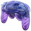 Custom Replacement Shell Clear Material for eXtremeRate GameCube Controller, Soft Touch Grip Replacement Housing Shell Button for GameCube Controller (Controller not included) "Blue and Purple